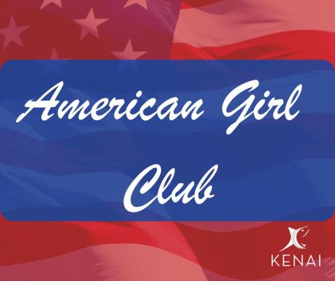 American Flag with the text American Girl Club