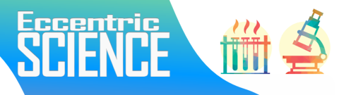 has drawings of laboratory equipment. text reads 'Eccentric Science' 