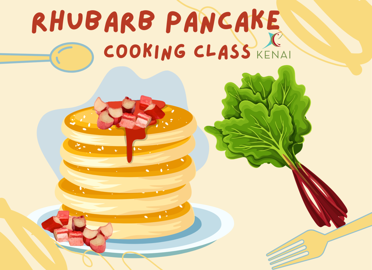 Rhubarb Pancake cooking class - picture of large stack of pancakes