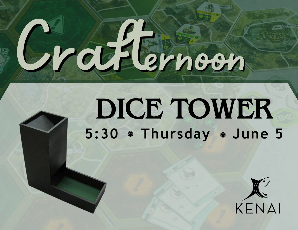 Crafternoon Dice Tower event flyer