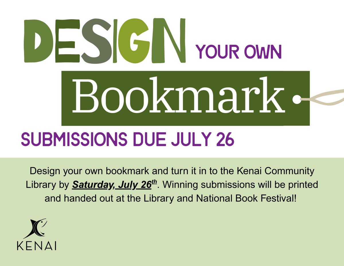 Design Your Own Bookmark event flyer